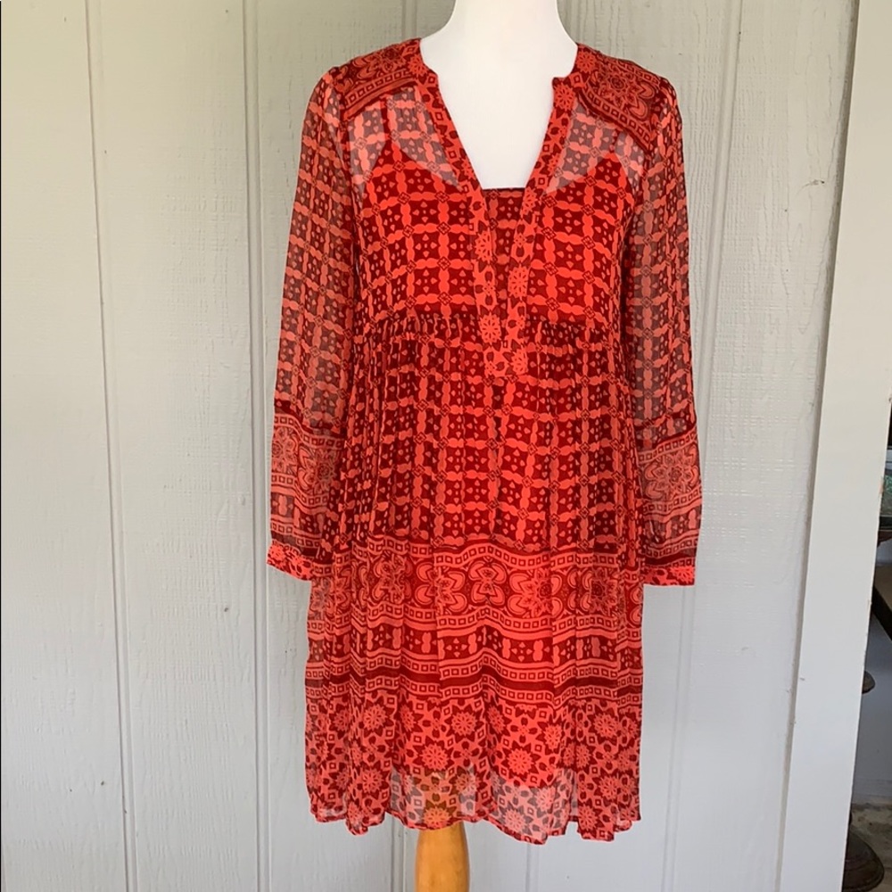 Maroon dress from Anthropologie (Brand - Maeve)